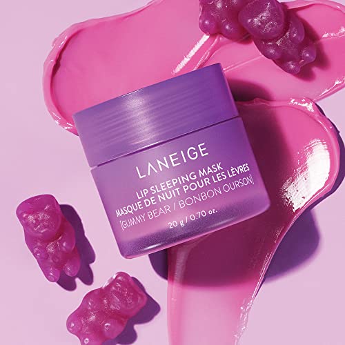 LANEIGE Lip Sleeping Mask Sweet Candy: Nourish, Hydrate, Vitamin C, Murumuru & Shea Butter, Antioxidants, Flaky, Dry Lips