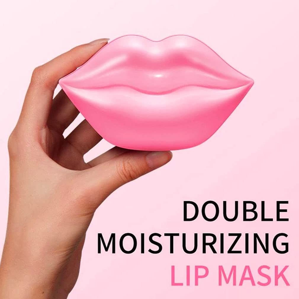 20Pcs Moisturizing/Plumping Lip Mask, Restores Moisture Mask for Dry Lips and Lines Overnight Care, Gel Treatment Masks  (Pink)