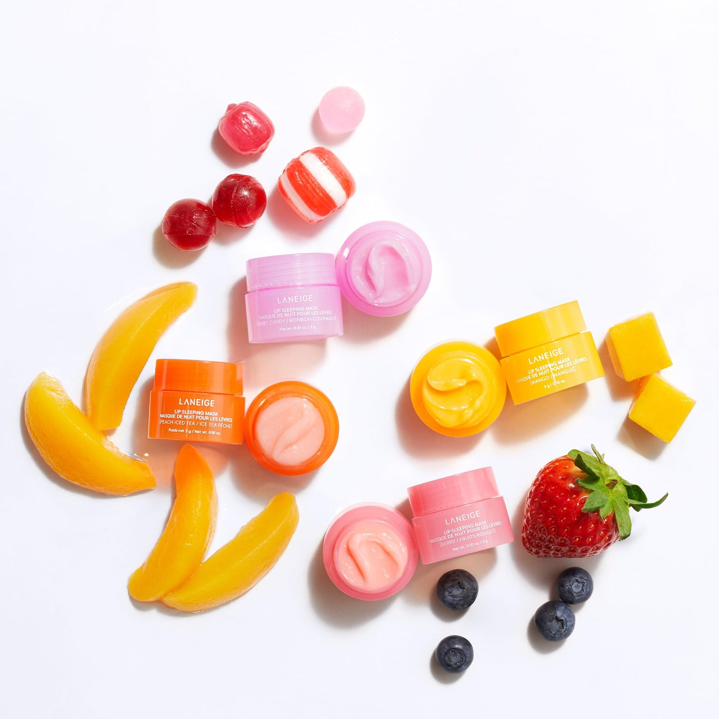 LANEIGE Lip Sleeping Mask Sweet Candy: Nourish, Hydrate, Vitamin C, Murumuru & Shea Butter, Antioxidants, Flaky, Dry Lips