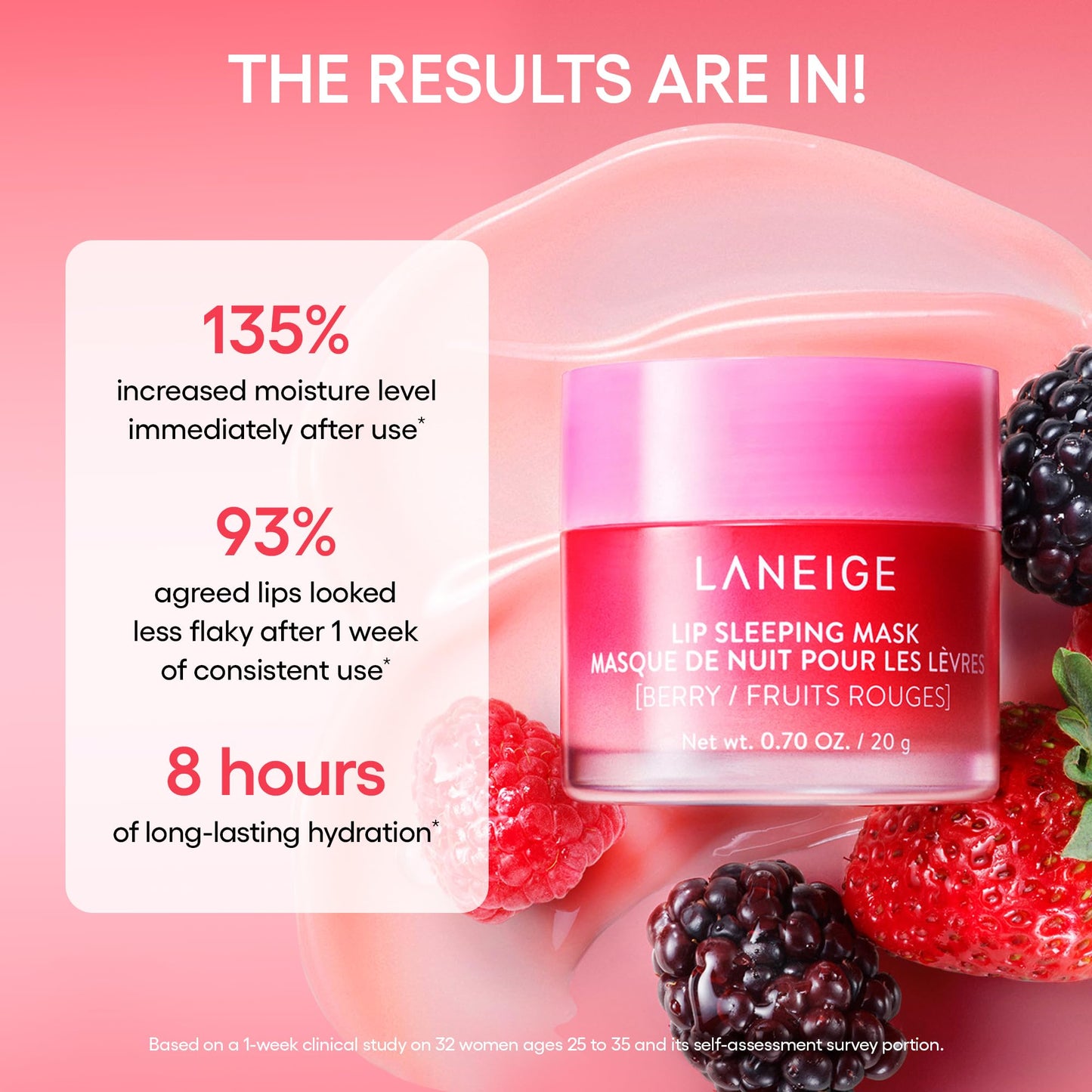 LANEIGE Lip Sleeping Mask Sweet Candy: Nourish, Hydrate, Vitamin C, Murumuru & Shea Butter, Antioxidants, Flaky, Dry Lips